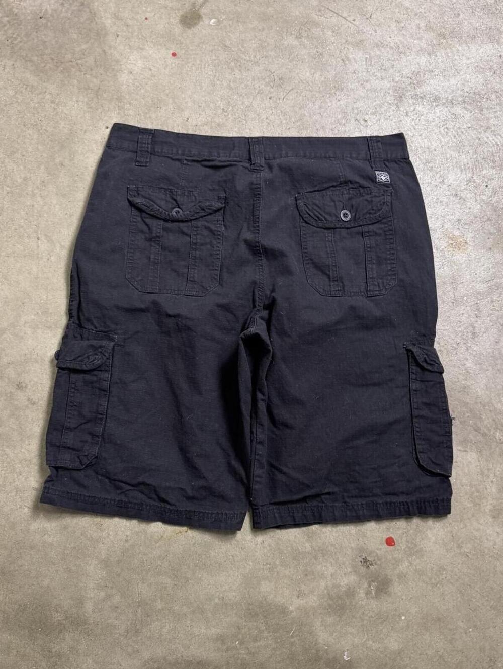 Southpole Black Cargo Shorts Y2K Baggy Gorpcore